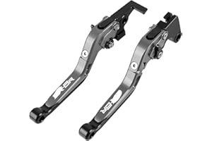YUANQIAN Moto CNC Alluminio Regolazione a 6 livelli set leve freno e frizione Compatible con ZX6R 2019-2023
