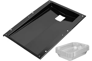 PETKAO 91354 Drip Tray with 6415 Aluminum Foil Grease Tray Liners for Weber Spirit 300 SER (with Side Control Panel), Spirit E-310, E-320, EP-310, EP-320, SP-310, SP-320 Spare Parts Grill Grease Pan