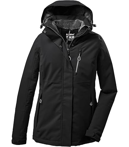 killtec dames Gewatteerd jack/jas in donslook met capuchon KOW 10 WMN QLTD JCKT, magenta, 50, 43302-000