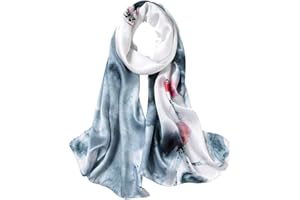 STORY OF SHANGHAI Bufandas de 100% Seda de Morera Pañuelo Mujer Seda Chal Estolas Madre y Dama Regalos para Mujeres