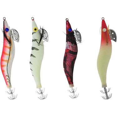 4 Esche Da Pesca In Silicone Luminose - Forma Di Calamaro/Ombrello - 3,7g Per Mare E Acqua Dolce
