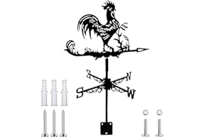 GKZB Banderuola Segnavento in Metallo Segnavento a Forma di Gallo per Esterni, Fattoria, Patio, Giardino, Gazebo
