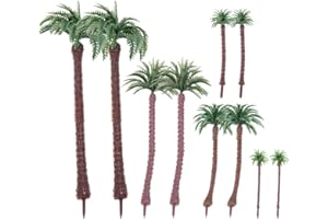 Artibetter 10pcs plastica Albero di Palma da Cocco Modello Alberi Artificiali Layout Foresta pluviale per Treno Modello architettura ferroviaria Diorama Paesaggio Fai da Te Paesaggio