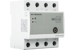 DEWIN Intelligent WiFi-tidsbrytare, timeromkopplare GTS8-W 4P 63A smart hemfjärrkontroll omkopplare AC220V