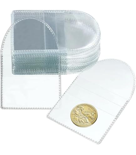 Pochettes Collection 50 Pochettes Pièces De Monnaie 5,5x5,5cm - PVC Transparent - Anti-oxydation Pochettes Pièces Monnaie