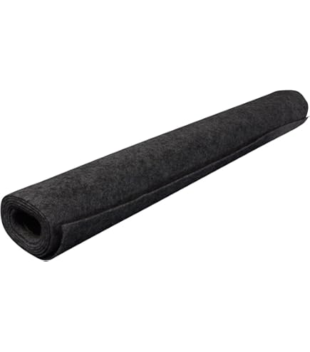 TAPHICEROS Viltstof, 2,5 mm, naaldvilt Superflex, bekledingsstof van vilt, stof per meter, interieurbekleding, badvilt voor doe-het-zelf auto box liner, zwart, 250 x 150 cm