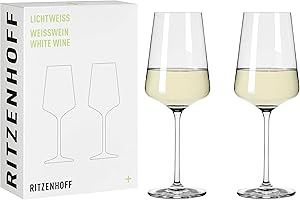 RITZENHOFF 6111006 Bicchiere da vino bianco 400 ml - Serie Lichtweiss - 2 pezzi in un set regalo - Elegantemente moderno - Made in Germany