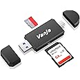 Vanja USB 3.0 SD/Micro SD Card Reader USB Type C Memory Card Adapter Compatible with Macbook Pro, iMac, Samsung S20/S10 Huawei P50/P40/Mate 40/30 for UHS-I/II SDXC, SDHC, MMC, RS-MMC, Micro SDXC/SDHC