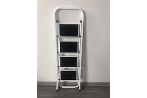 AUTOFATHER Schwerlast 4 Stufen Leiter Anti Rutsch Faltbare Wohnküche Garage Büro Trittleiter Max. Bis zu 330 lbs Kapazität Mehrzweck Klappleitern