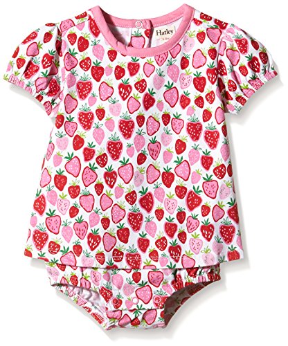 Hatley Baby Girls 0-24m Infant One Piece Strawberry Sundae Dress, Multicoloured (White), 18-24 Months