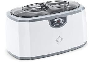 LifeBasis D-2000 Ultrasonic Cleaner Jewellery Cleaner Machine 420ML 45000Hz Silver Cleaner with Watch Stand for Cleaning Jewelry Necklaces Rings Glasses Watches Coins Razors Guin-ness Surger Tins