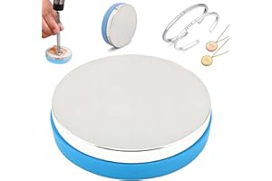 FZYCOM Enclume de Bijoutier avec Base en Caoutchouc, Mini Enclume de Bijoutier, Outils D'estampage de Bijoux, Diamètre 3.07", Hauteur 0.79"