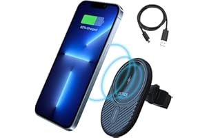 ULTRICS Magnetyczna Bezprzewodowa Ładowarka Samochodowa, 15W Szybkie Ładowanie Magsafe Uchwyt Samochodowy na Telefon do iPhone 12/13 Pro Max/ 13 Pro