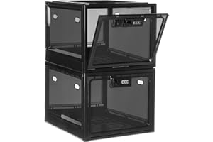 Lalifebuss Medicine Lock Box, Medication Lockable Container for Refrigerator Food Safe Locking Box Tablet Phone Locked Box for Kitchen Home School and Office Safety