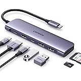 UGREEN Revodok Hub USB C HDMI Adattatore USB C a USB C e 2 USB A 3.0 Lettore Schede SD TF Carica PD 100W Compatibile con MacB