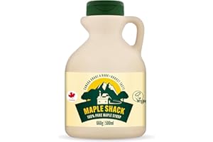 Maple Shack 100% Pure Canadian Maple Syrup 500ml - 660g Grade A, Dark Maple Syrup with Caramel Taste - Ideal for Pancakes, Waffles and Baking