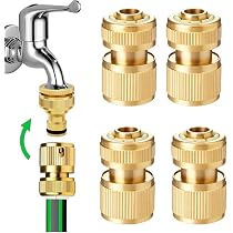 Distributeur D'eau 2 Voies Pour Robinet De Jardin - Laiton Nickelé - Filetage 3/4" - Avec Vannes à Boisseau Sphérique Pour Contrôle Individuel