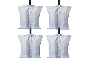 ABCCANOPY 4 Pack Gazebo Large Weight Bags Industrial Grade Heavy Duty Double-Stitched Sandbags,Leg Weights for Pop Up Gazebo,Patio Umbrella, Outdoor Furniture (Gray)