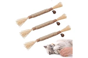 Dorakitten Palillos de hierba gatera, juguete de hierba gatera Matatabi, maderas masticables Silvervine Sticks para gatos, cuidado dental y contra el mal aliento, juego de palitos para masticar