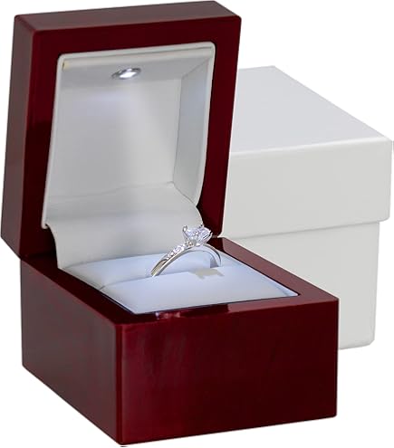 TAIMY Vintage Ring Box, Classical Victorian Style Mini Antique