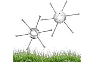 CUVZORA Pack of 2 Steel Wire Brush Cutter, Weed Brush for Grass Trimmer, 230 mm Brush Cutter Accessories, Garden Grass Trimmer Wire Brush, for Garden Care, Lawn Edging and Weed Removal (6 Heads)