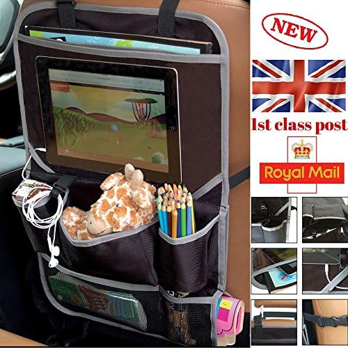 Seat Car Organiser Back Seat Tablet holder Travel Storage Bag Multi Pocket MarkUK® 1680D