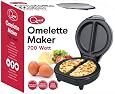 Dual Omelette Maker Electric - 750W, Non-Stick Plates, Easy Clean, Makes Healthy Breakfast Fast