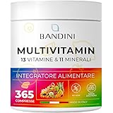 Bandini® Multivitaminico Completo 365 compresse (Scorta per 1 Anno) - Integratore Multivitamin Complex con 13 Vitamine e 11 M
