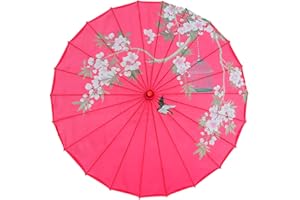CAGFINY Parapluie chinois en papier huilé fait à la main en tissu de soie pour intérieur ou extérieur
