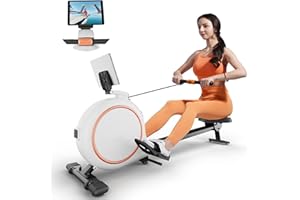 Superun Vogatore per Casa, Vogatore Magnetico con 32 Livelli di Resistenza, APP Controllo Vogatore Professionale per Casa con LCD Display