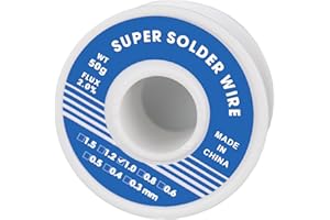 DIAONIAN 1mm Estaño,Estaño para Soldar Electronica,Estaño Soldar,Estaño en Pasta,Alambre de Soldadura de Núcleo de Resina,Bajo Punto de Fusión,para Soldar Componentes Eléctricos y Electrónicos (50g)
