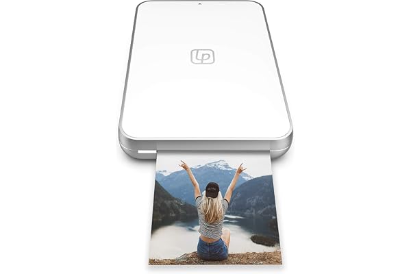 Lifeprint Ultra Slim Printer, Portable Bluetooth Photo, Video and GIF Instant Printer with Video Embed Technology, Editing Suite and Social App iPhone - White, Blanc, 2x3