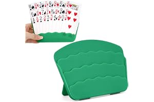 Celehappy 2 st spelkortshållare för kortspel, poker, UNO, Canasta, familjeresor och spelfest, för seniorer, liten hand eller