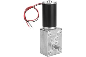 Fafeicy 12V 30RPM Schneckengetriebemotor, hohe Torsionsgeschwindigkeit - Reduzieren Sie die umschaltbare 8 mm Welle des elektrischen Getriebes, Kugellagerdesign und Metallgetriebe (12V 30RPM)