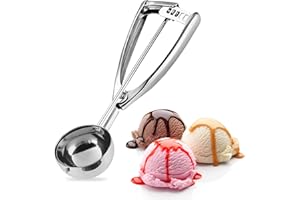 JIMACRO Łyżka do lodów z łatwym spustem - Duży rozmiar 2,0 cala / 5,0 cm do puree ziemniaczanego, mieszanki babeczek, ciasta na ciasteczka, kulki mellon