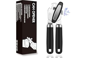 ZHSDUEWN Tin Opener Can Opener Manual, Can Openers That Work, Stainless Steel Heavy Duty Tin Opener with Non-Slip Handle and Smooth Edge, Perfect Kitchen Tool