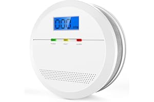 CPVAN Wireless Carbon Monoxide Detector with Digital Display, Carbon Monoxide Alarms for Home Safety, CO Alarm with 7 Years Sensor Life, EN 50291, Replaceable Batteries (AA Batteries Included). 1 Pack