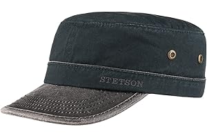 STETSON Casquette Gosper Army Femme/Homme - Urban de Militaire avec visière, fermé à l’arrière Printemps-été