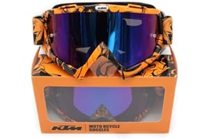 PRORACER Gafas de Motocross Pitbike Esqui Snowboard Enduro Trial (Azul)
