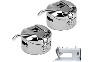 BOPRKTM 2 Stück Universal Spulenkapsel Nähmaschinen Spulenkapsel Edelstahl Spulenkapsel Nähmaschinen zubehör für Singer Brother Aldi AEG Privileg Necchi Babylock für die meiste Nähmaschinen (Silber)