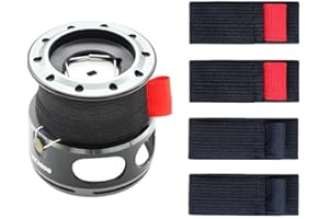 ARMYJY 4Pcs Elastic Fishing Spool Belt Reel for PROTECTION Belt Band Wheel Accessories,L