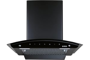 Elica 60 cm 1200 m3/hr Filterless Autoclean Kitchen Chimney (FL 600 SLIM HAC MS NERO, Touch + Motion Sensor Control, Black)