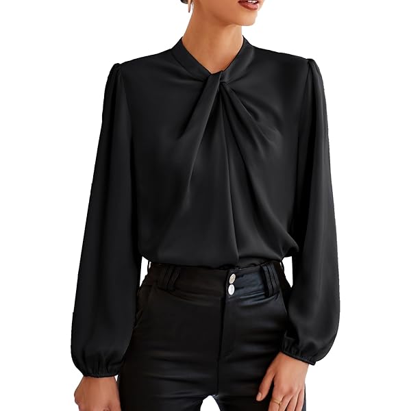Allegra K Women's Polka Dots Sheer Mesh Bow Tie Mock Neck Overlay Blouse Tops Black Xs