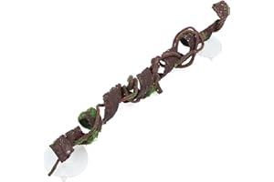AQUA KT Ramo di arrampicata Jungle Rattan flessibile con ventosa per leopardo geco, lucertole, tartarughe, serpenti, rane, scorpioni, camaleonte, terrari, decorazione