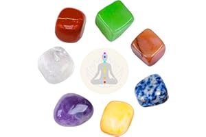 ONLY FAITH 7 Piedras naturales 7 chakras Cuarzo blanco amatista aventurina cristales curativos Pulidos Terapias y meditación (7 chakras)