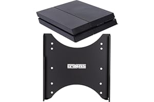 Dynas Wall Mount For PS4 Original Console (NOT For Slim or Pro Models) – Compabile PlayStation 4 Wall Mount, Zero WiFi Signal Loss – Keeps Box Cool & Hidden – Includes Fixtures & Fittings (Black)