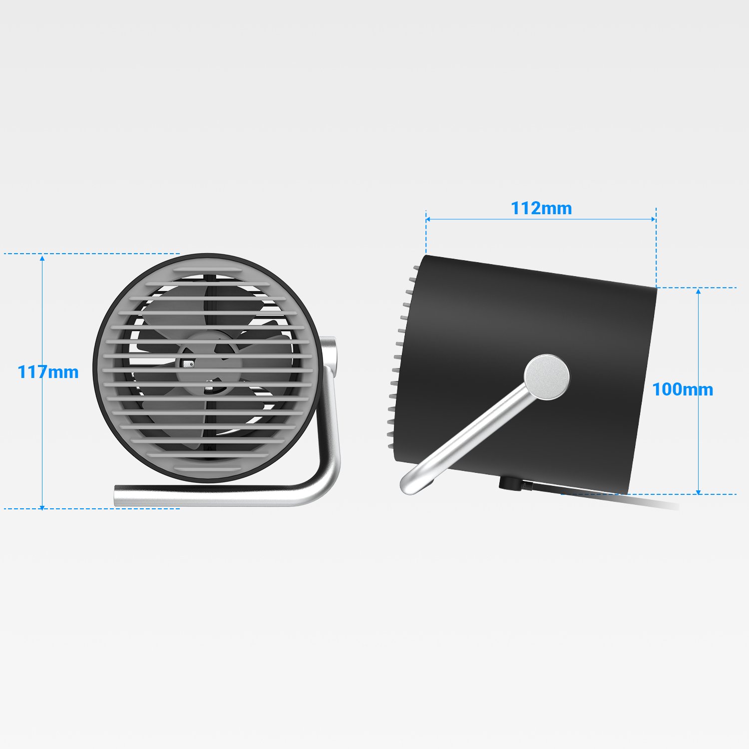 Ventilatore da Tavola,EasyAcc Mini Ventilatore USB Portatile Silenzioso Scrivania Personale Portable Ventola Doppia Lama… - immagine 6