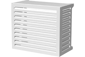 Idea Mower Cache climatiseur Cover Clima Blade - Protection de unité extérieur pour Pompe à Chaleur - Aluminium Composite (Blanc, Large)