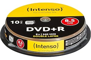 Intenso DVD+R 8,5 GB Dubbelskikt 8 x Hastighet 10 stycken