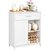 WOLTU Kitchen Sideboard, Kitchen Cabinet for Storage, with Drawer, Sliding Door, for Dining Room and Living Room, 70 x 30 x 8